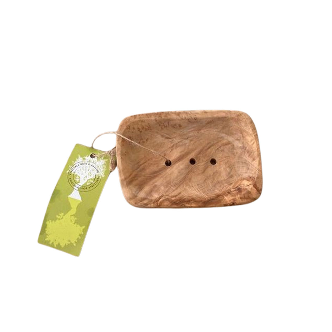 Porte Savon Bois D'olivier Rectangle