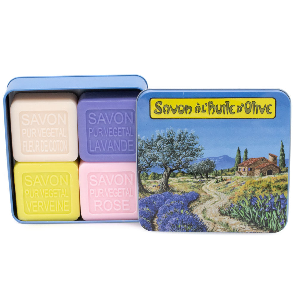 Coffret Savons Parfumés Boite Métal Provence Provence 4*100gr