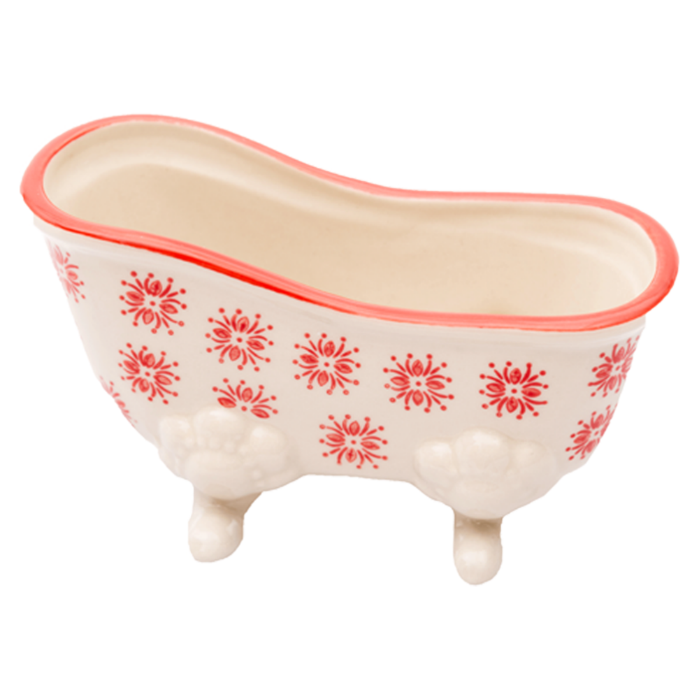 Red Bathtub Soap Dish