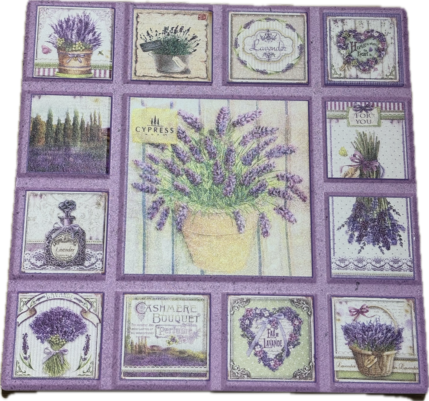 Dessous De Plat Carré Lavande Bouquet