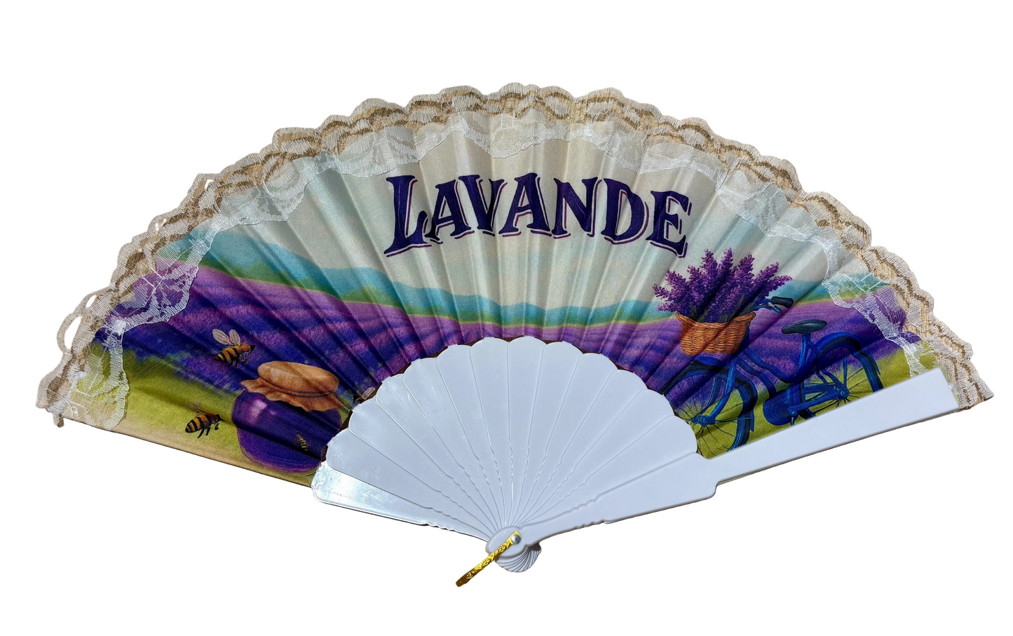 Éventail Lavande Dentelle