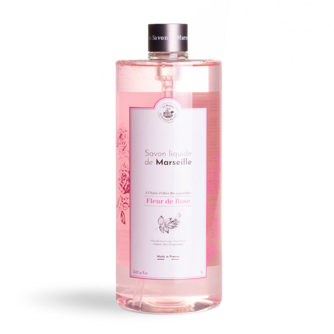 Savon Liquide De Marseille Fleur De Rose 1l