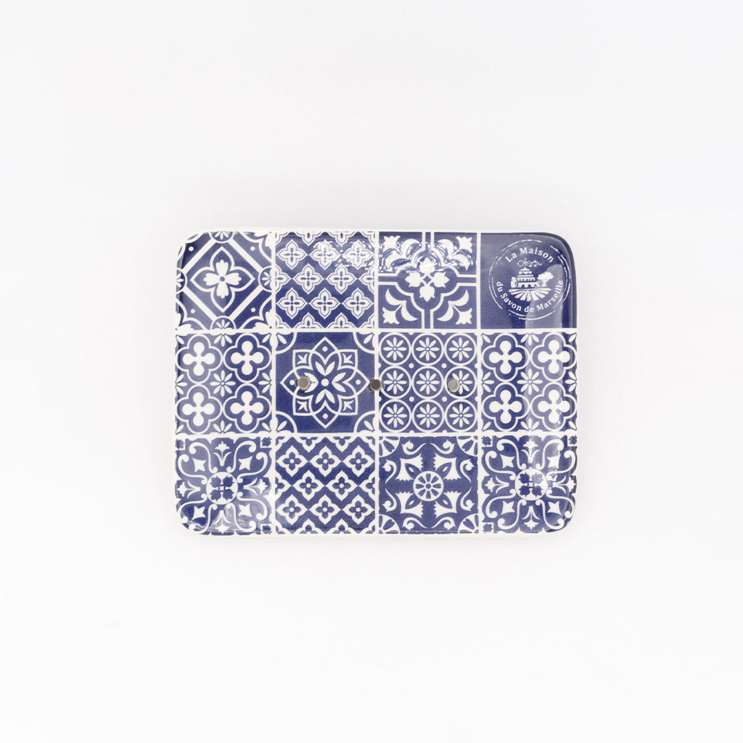 Blue Tile Ceramic Soap Dish