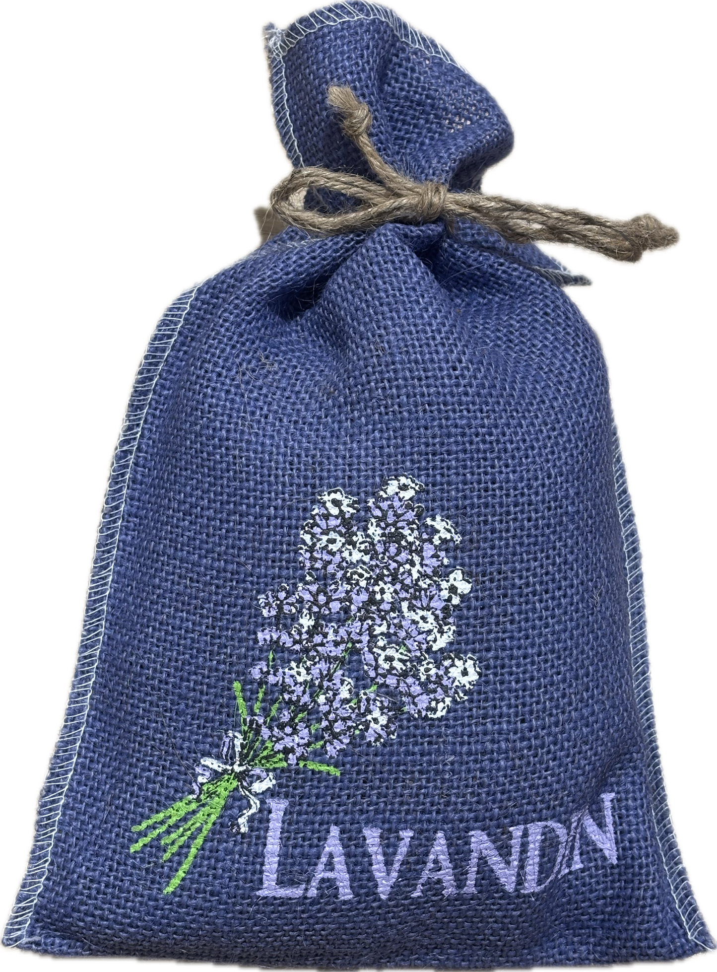 Sac Lavandin 100gr Toile De Jute Bleue
