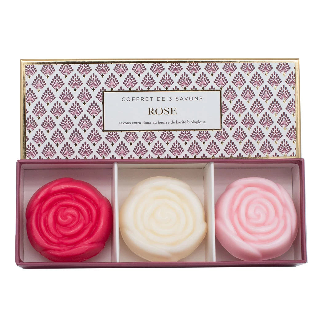 Coffret 3 Savons Rose 50gr