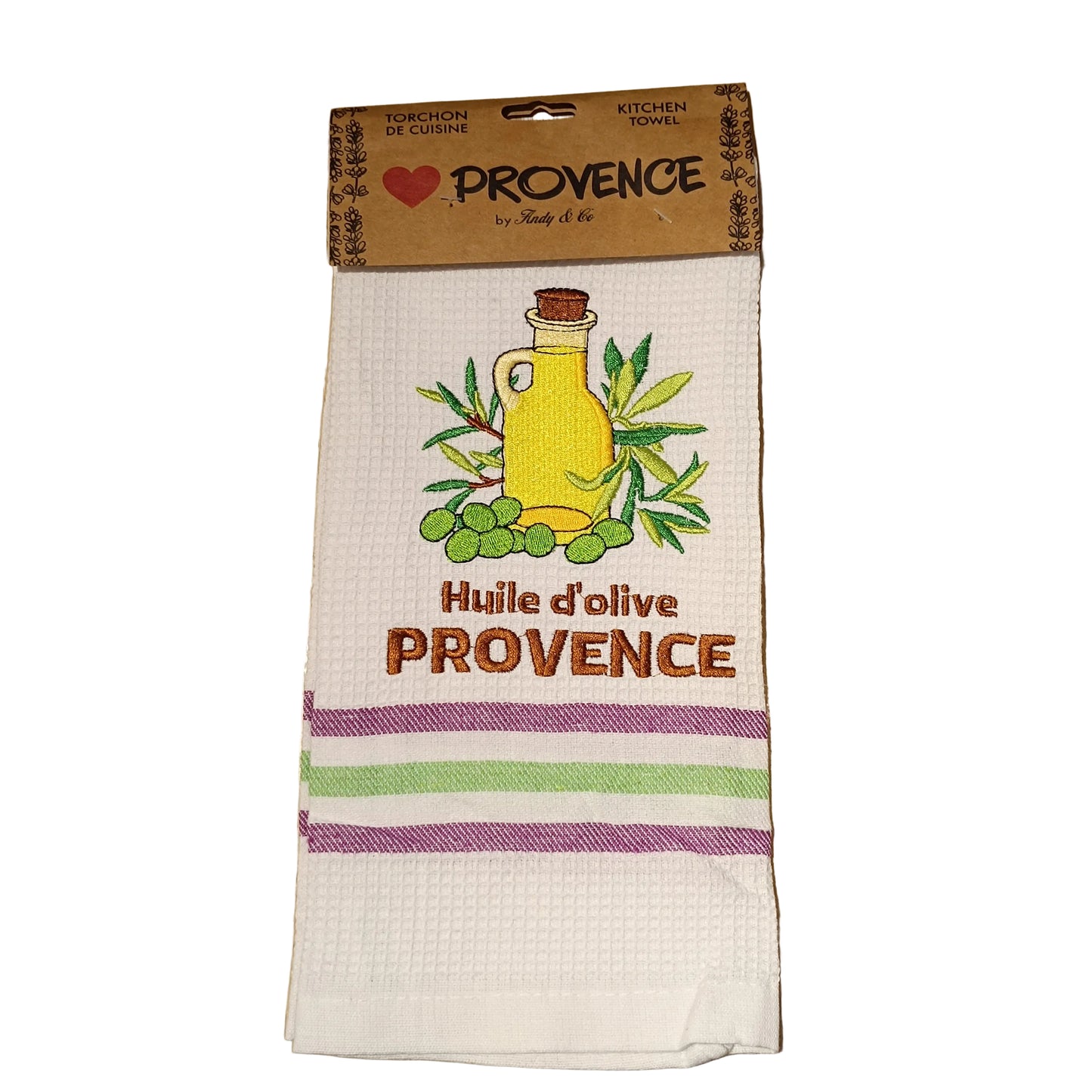 Torchon Brode Huile D'olive