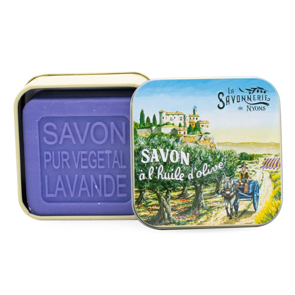 Savon Parfumé Lavande Boite Métal Provence Le Village 100gr