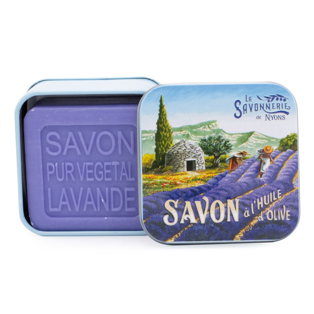 Savon Parfumé Lavande Boite Métal Provence La Borie 100gr