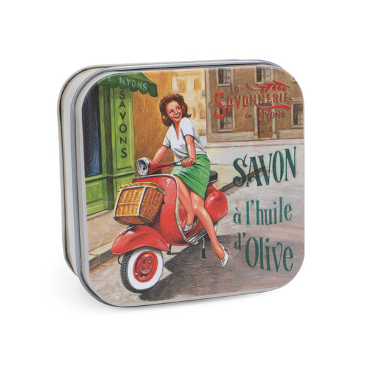 Savon Parfumé Verveine Boite Métal Vintage Vespa 100gr