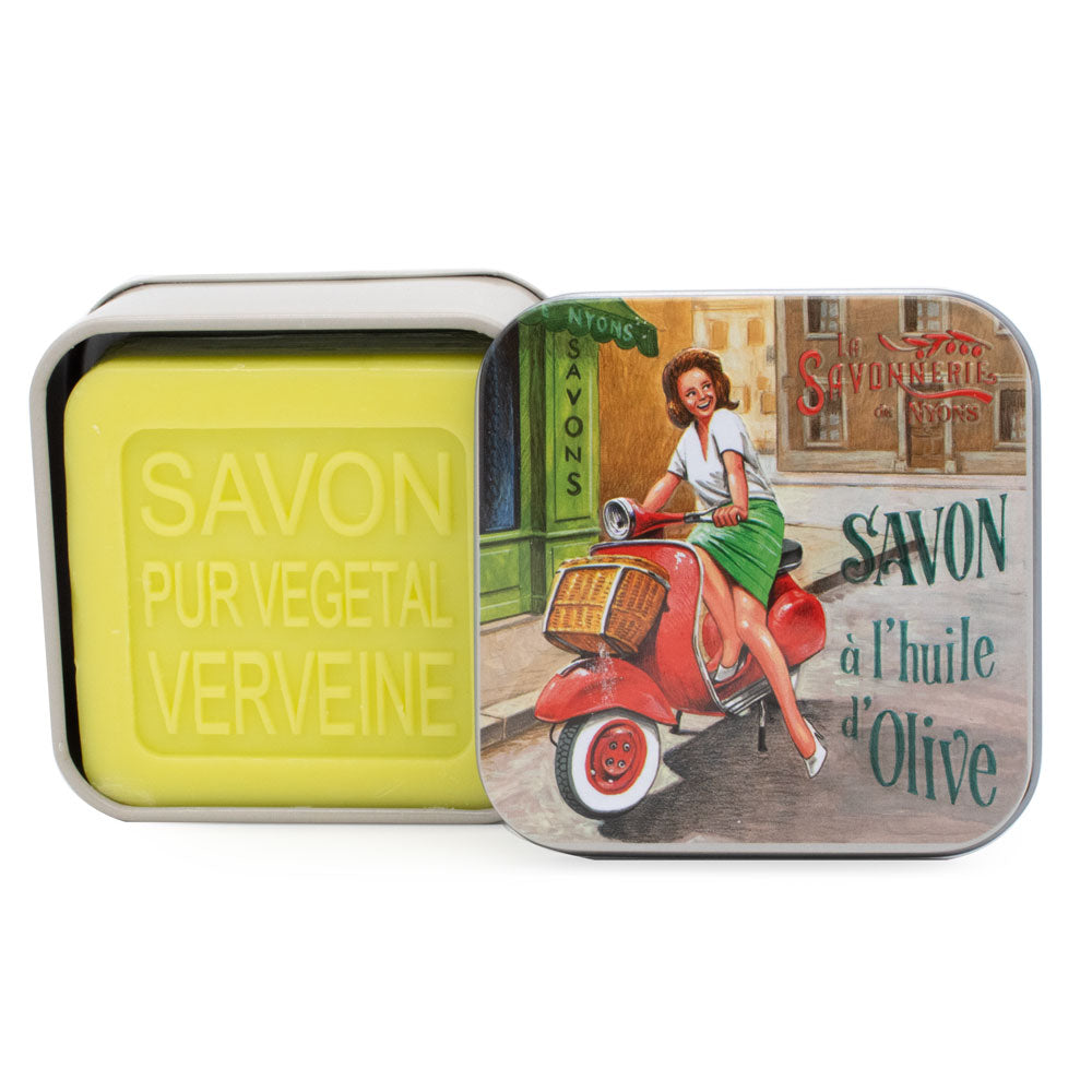 Savon Parfumé Verveine Boite Métal Vintage Vespa 100gr