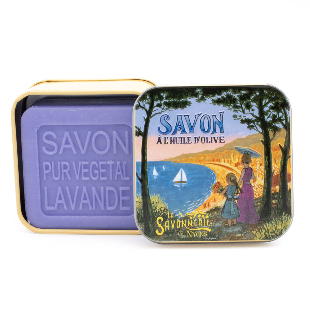 Savon Parfumé Lavande Boite Métal Plage 100gr