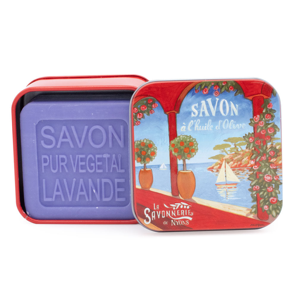 Savon Parfumé Lavande Boite Métal Riviera 100gr