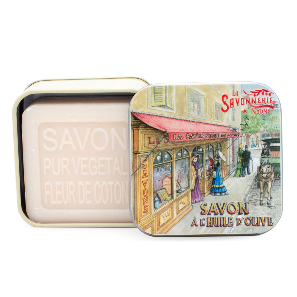 Savon Parfumé Fleur De Coton Boite Métal Boutique 100gr