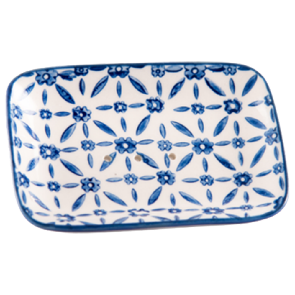 Porte Savon Rectangle Bleu