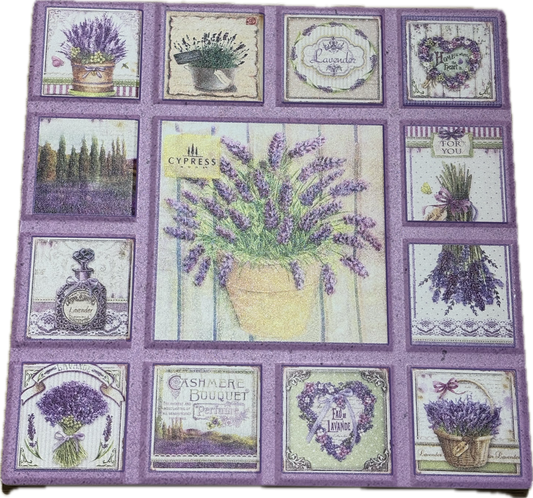 Dessous De Plat Carré Lavande Bouquet