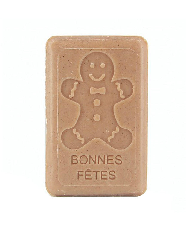 Savon Beurre De Karité Bio 125gr Bonhomme Pain D'epices Bonnes Fêtes