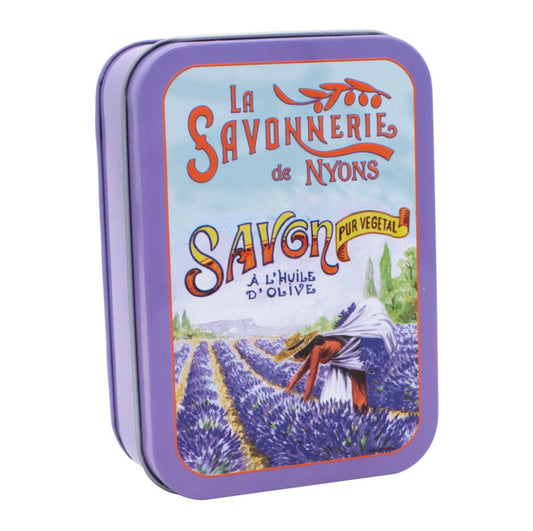 Savon Parfumé Lavande Boite Métal La Cueillette 200gr
