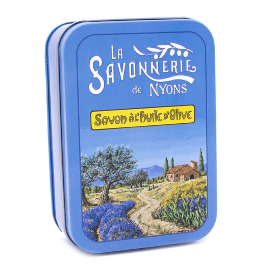 Lavender Scented Soap Metal Box Provence Lavender 100gr