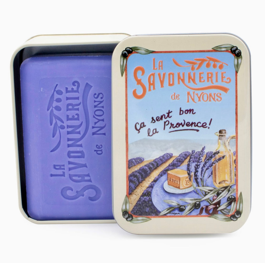 Lavender Scented Soap Metal Box Provence Lavender 100gr