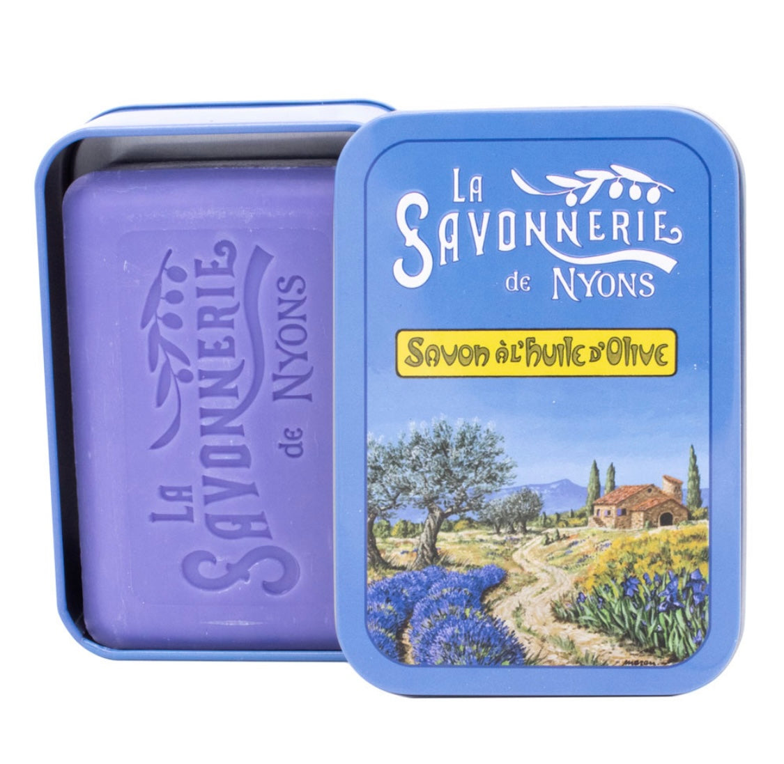 Lavender Scented Soap Metal Box Provence Lavender 100gr
