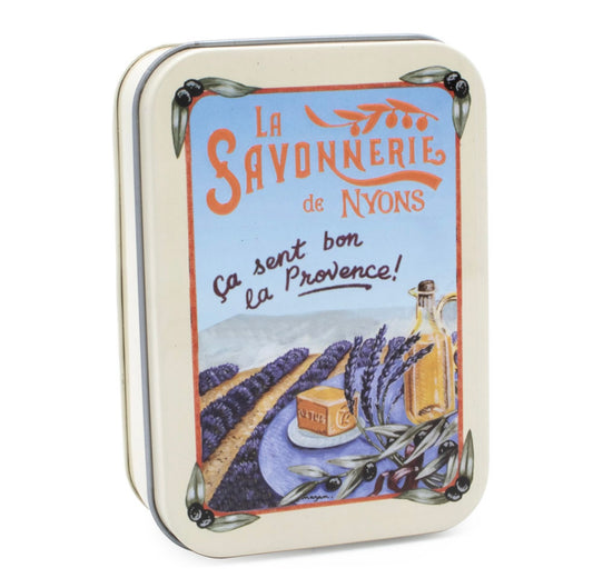 Lavender Scented Soap Metal Box Provence Lavender 100gr