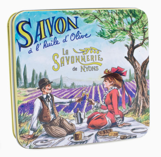 Savon Parfumé Lavande Boite Métal Pique Nique 100gr