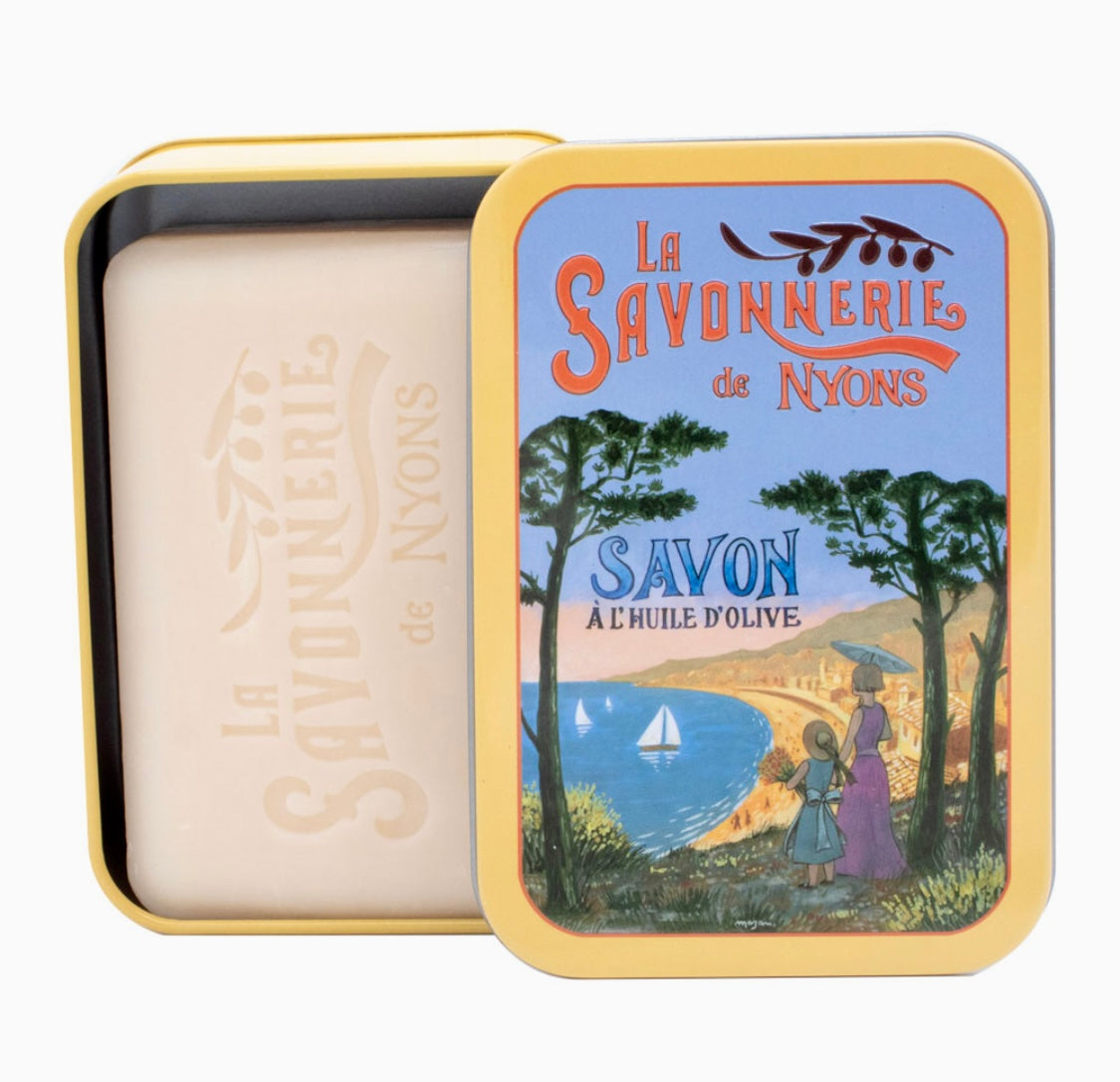 Lavender Scented Soap Metal Box Provence Lavender 100gr