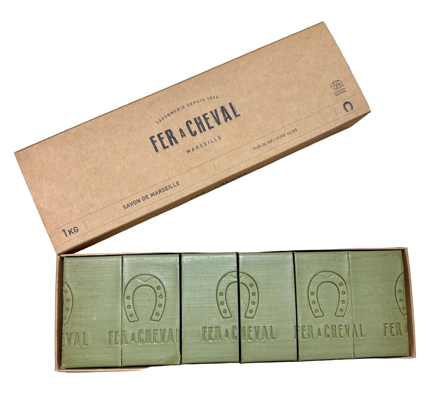 Barre Tranchée Savon De Marseille 100% Olive 1kg