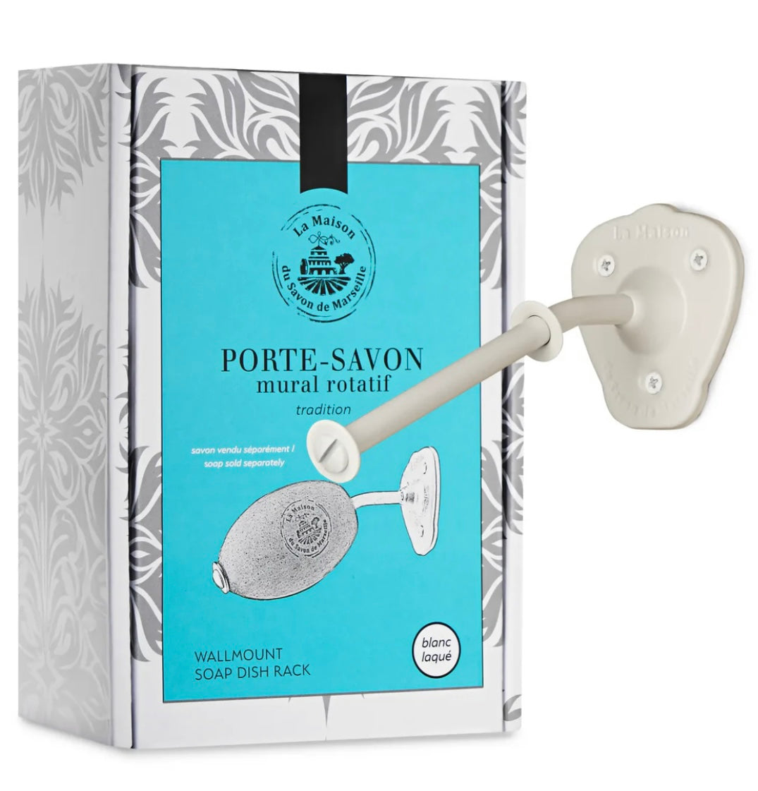 Porte Savon Mural Laqué Blanc