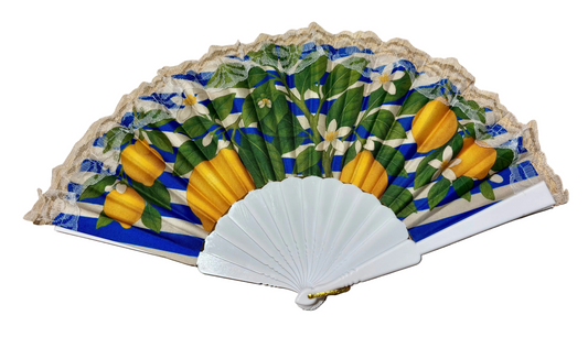 Éventail Citron Dentelle
