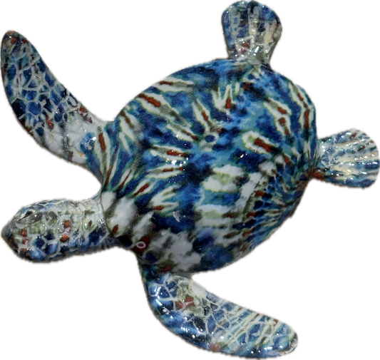 Magnet Tortue Tie And Dye Bleu