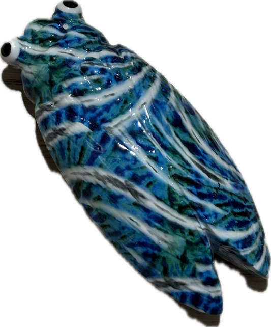 Magnet Cigale Bleue Rayure