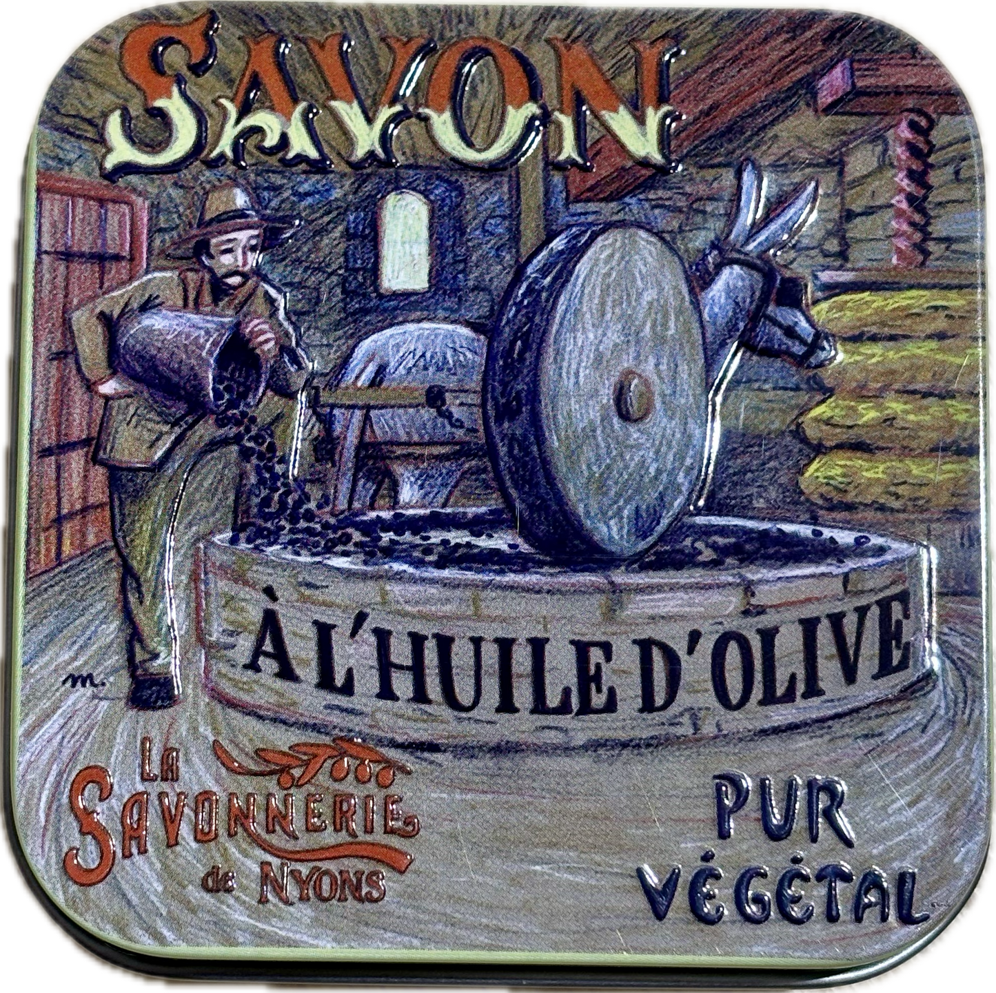 Lavender Scented Soap Metal Box Le Moulin 100gr