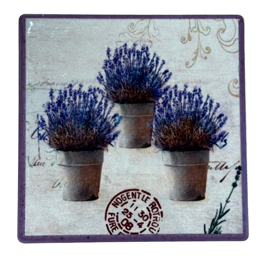 Magnet Carré 3 Pots Lavande N°1