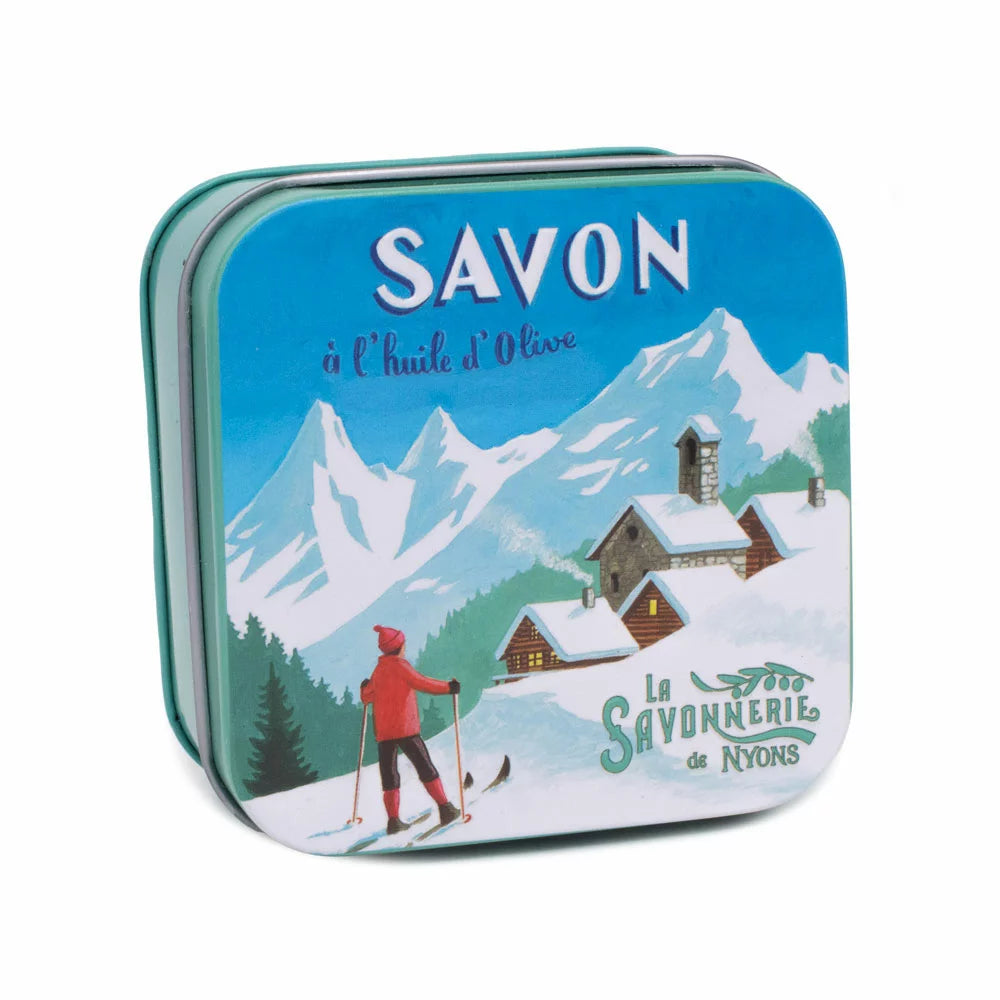 Savon Parfumé Edelweiss Boite Métal Randonnée Au Ski 100gr