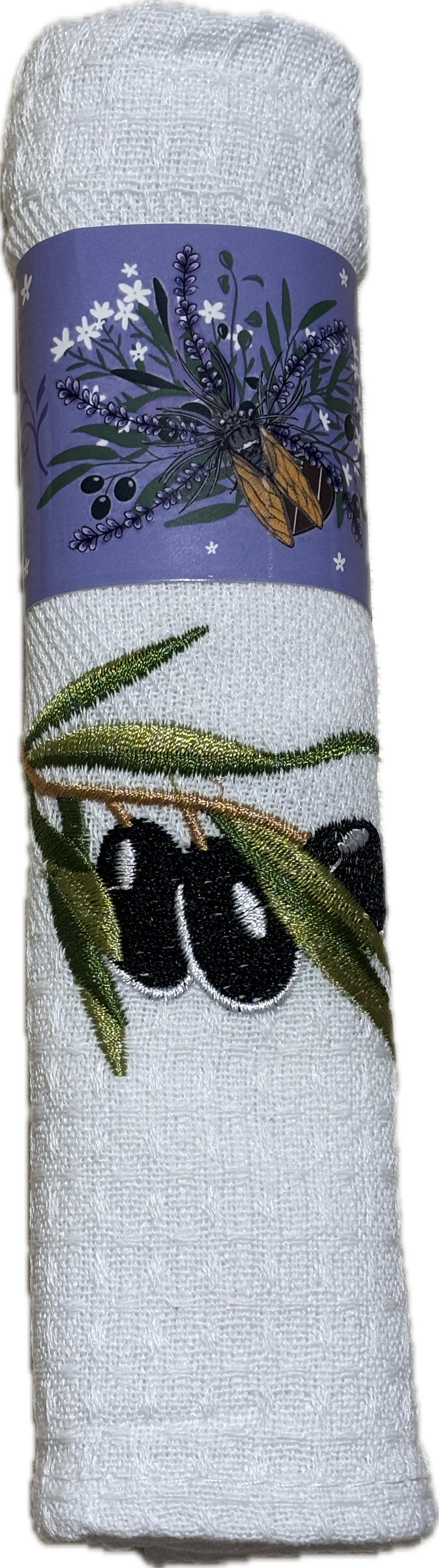 Torchon Olives 40*60 100% Coton