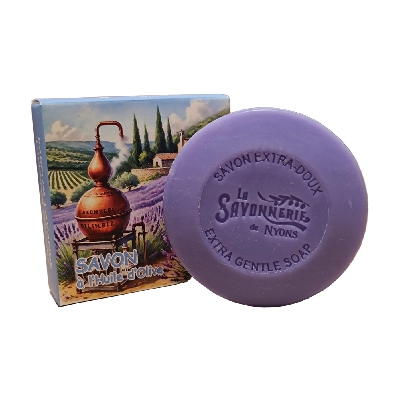 Savon Rond Parfumé Lavande Alambic Boite 100gr