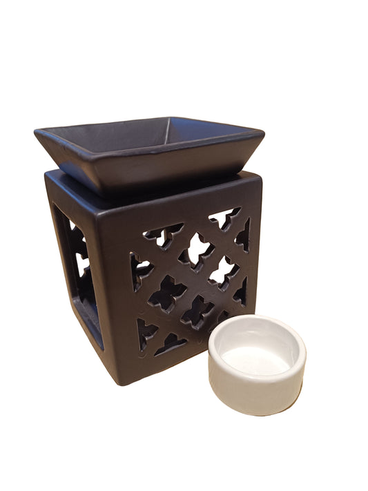 Brule Parfum Ajouré Motif Baroque Noir