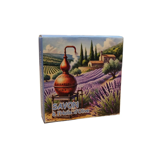 Savon Rond Parfumé Lavande Alambic Boite 100gr