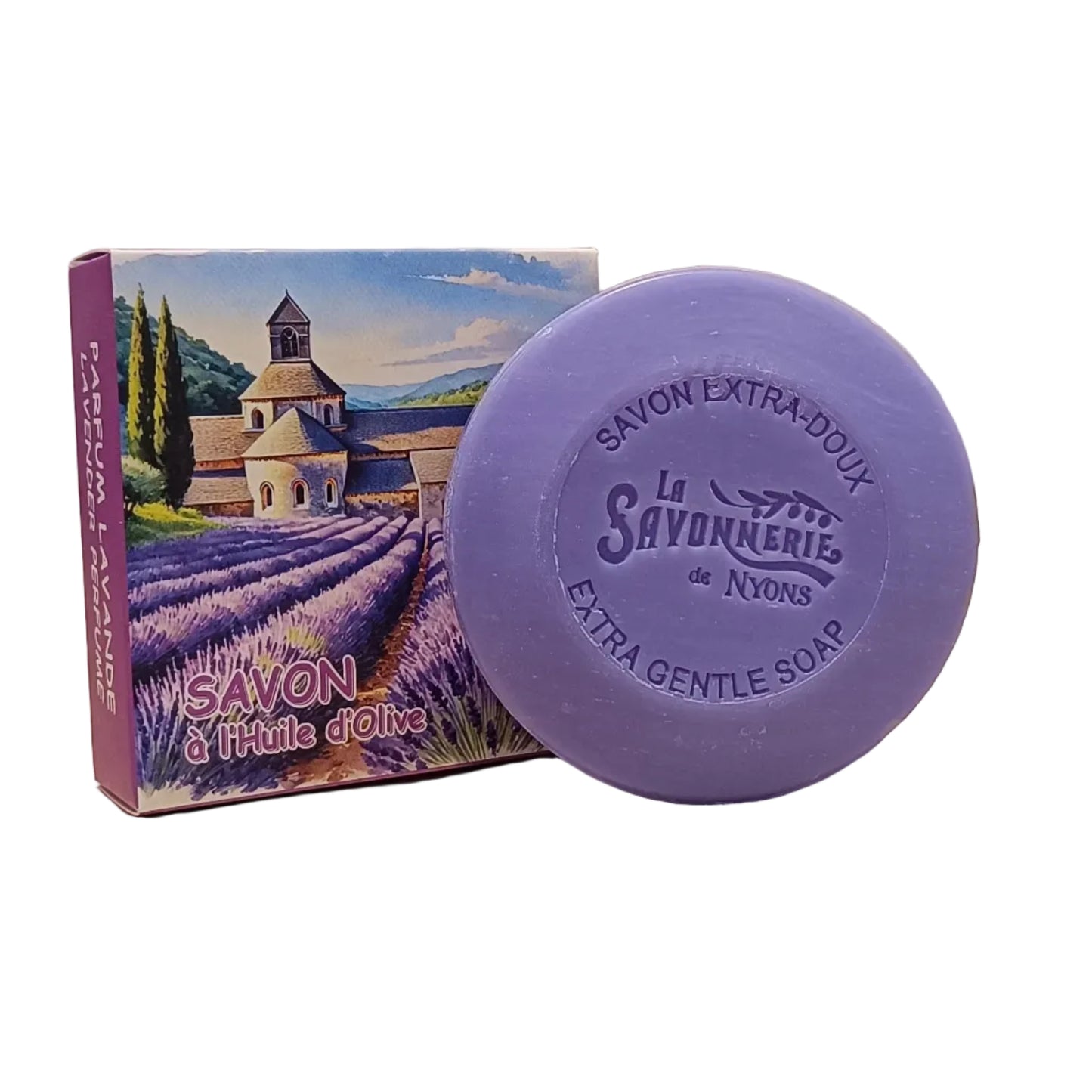 Savon Rond Parfumé Lavande Abbaye De Senanque Boite 100gr