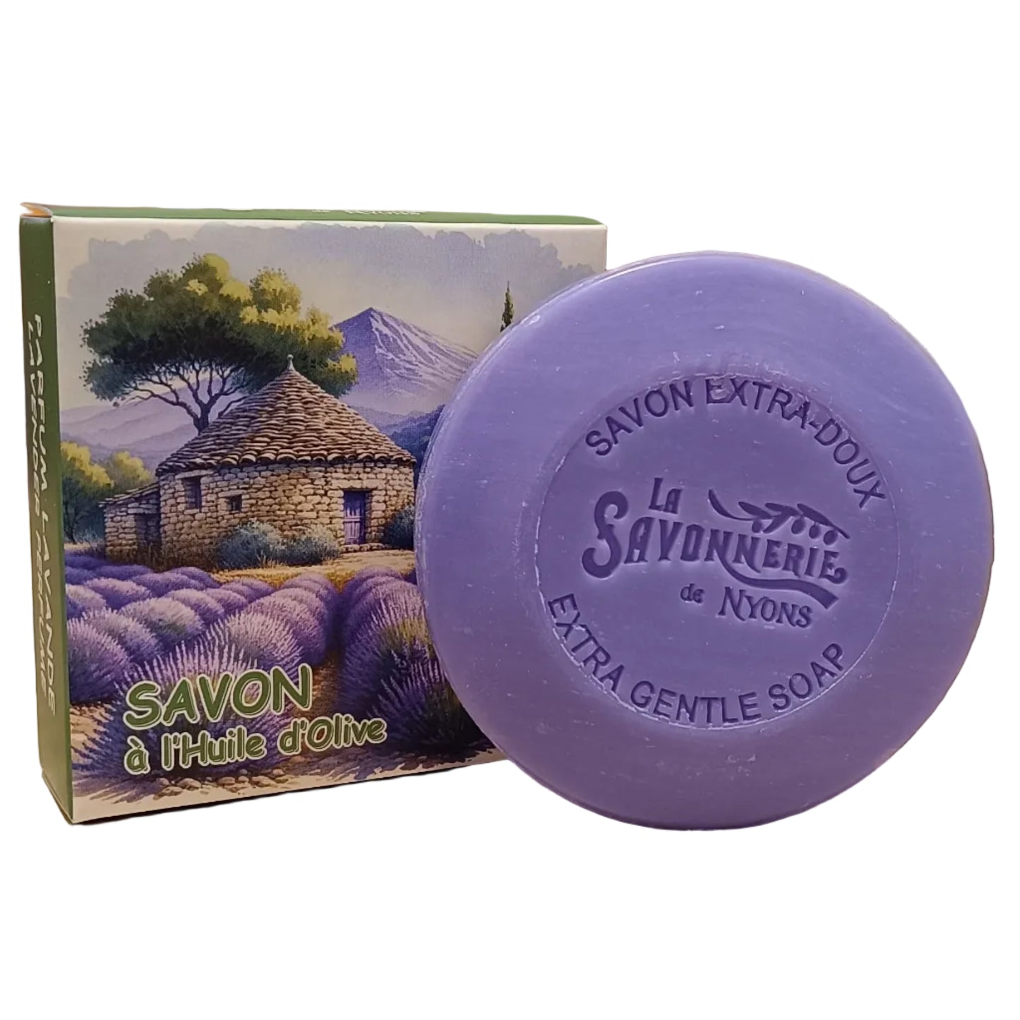 Savon Rond Parfumé Lavande La Borie Boite 100gr