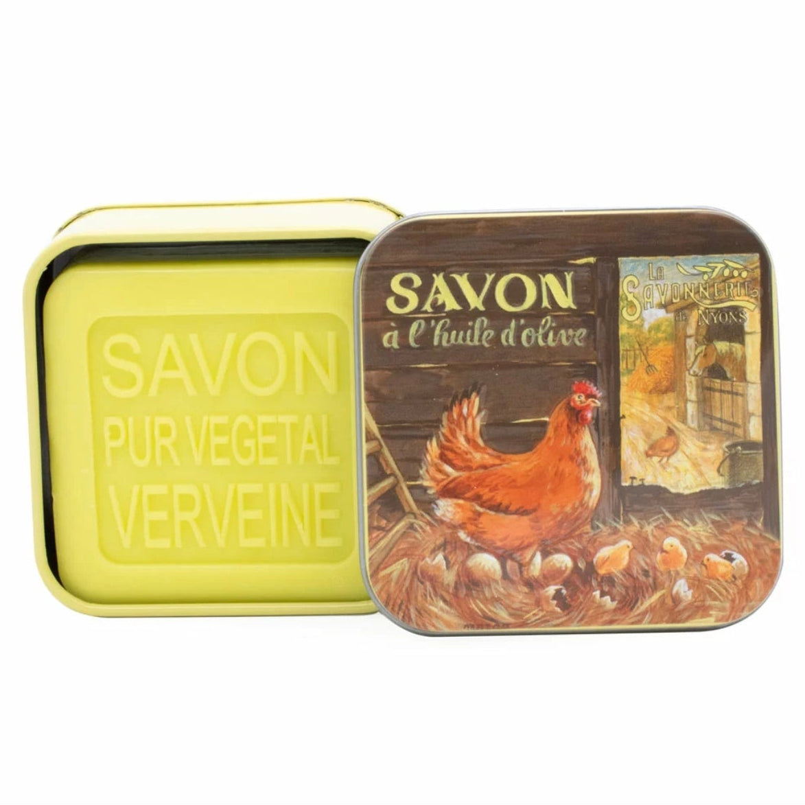 Savon Parfumé Verveine Boite Métal La poule 100gr