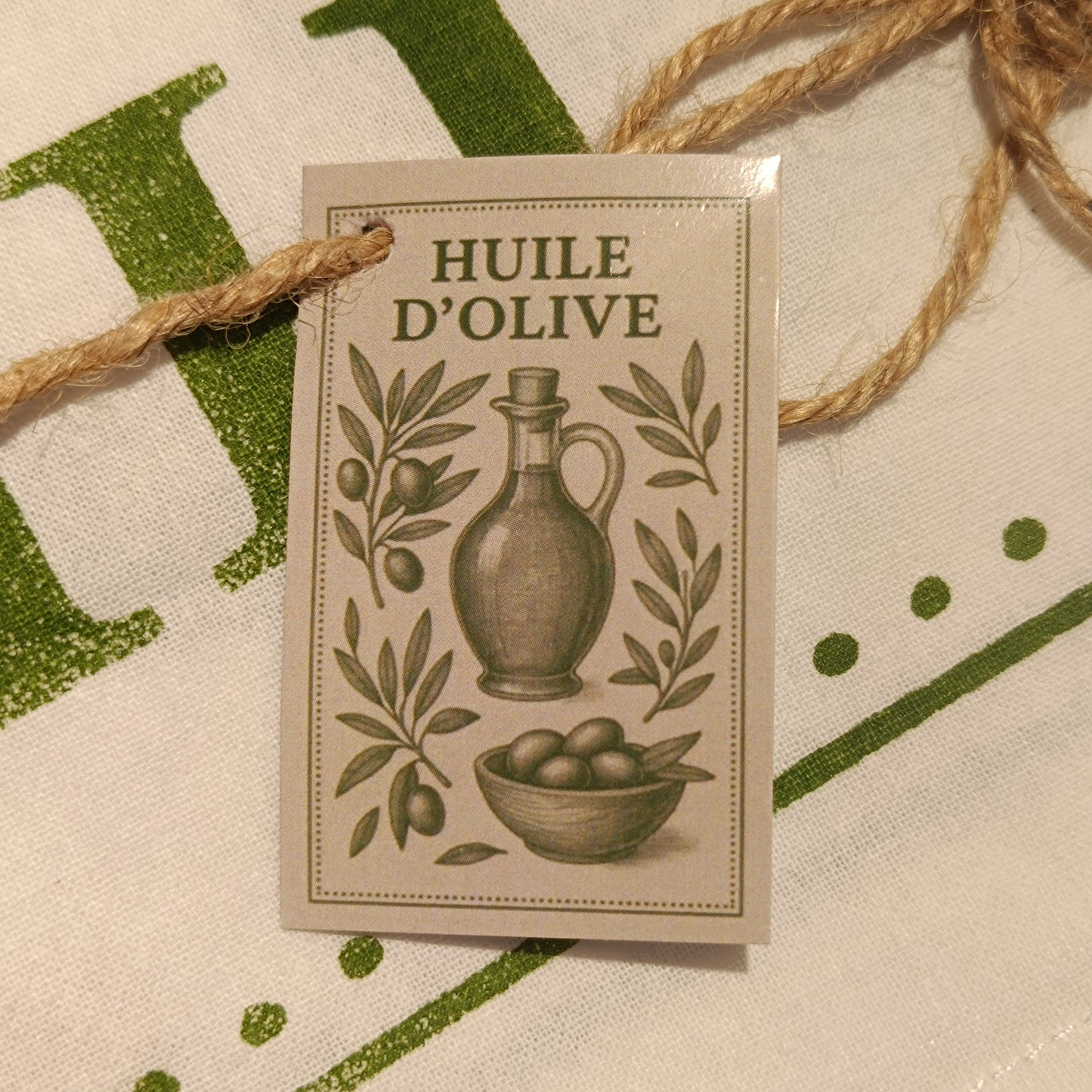 Torchon Coton Huile D'olive 50*70