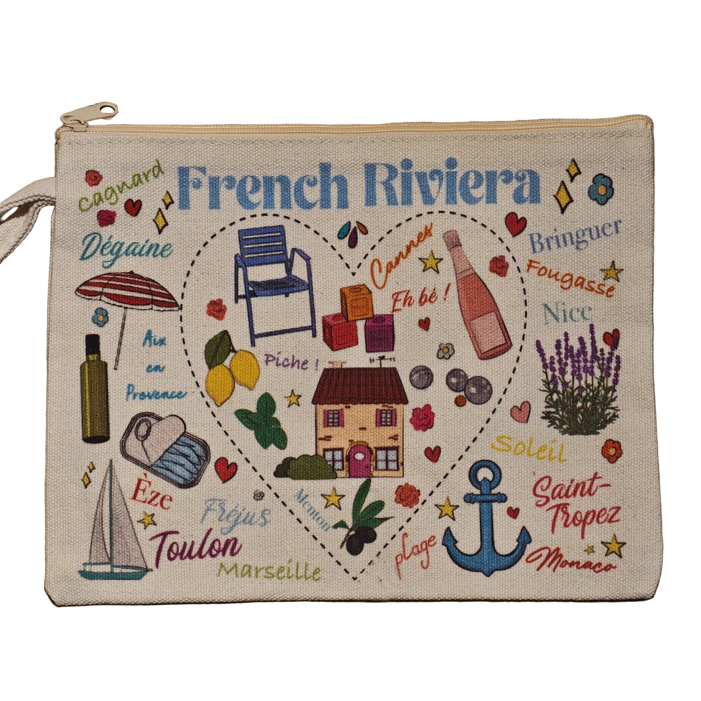 Pochette French Riviera Coeur