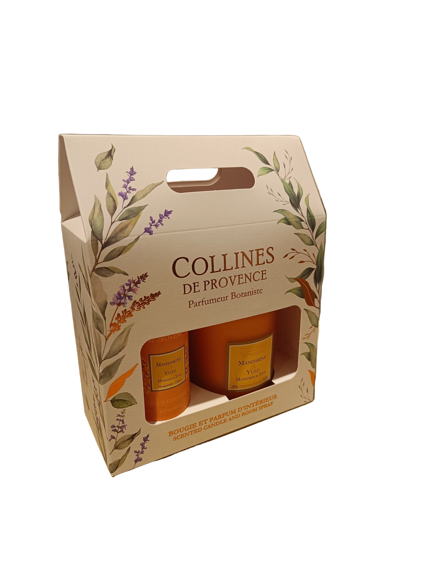 Coffret Mandarine & Yuzu Bougie 180gr - Parfum D'intérieur 100ml