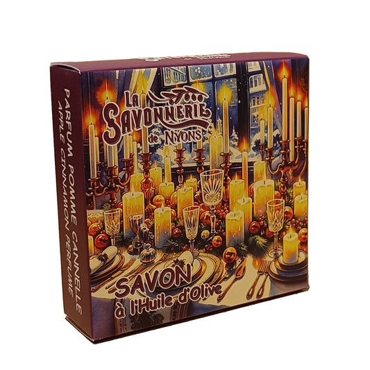Savon Rond Parfumé Pomme - Cannelle Table De Noël 100gr