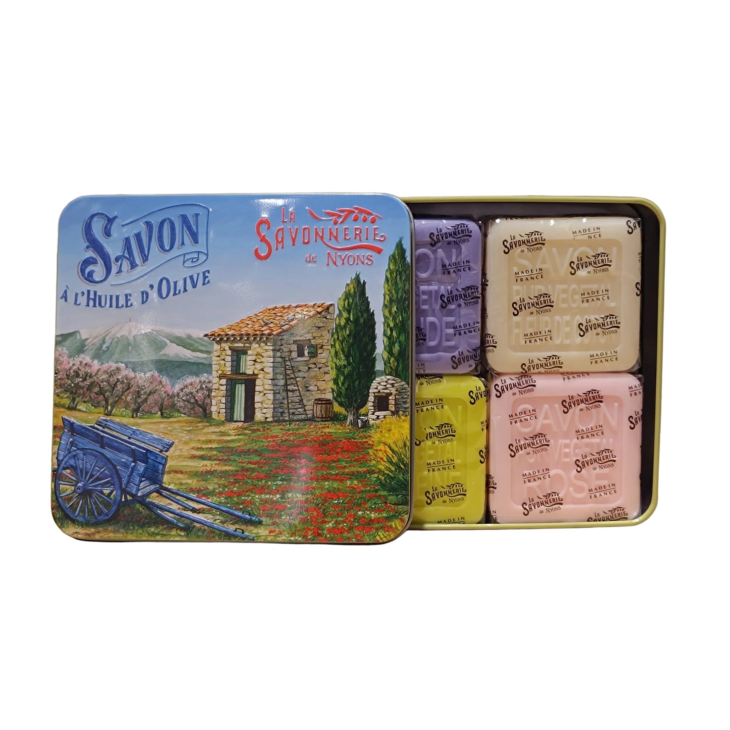 Coffret Savons Parfumés Boite Métal Cabanon 4*100gr